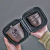 Juego de Té Regalo Juego de Té Portátil para Viaje Zisha Vidrio Taza Rápida Taza de Equidad Una Tetera Seis Tazas Separación de Agua y Té Juego Completo