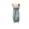 Pantalones vaqueros retro americanos transfronterizos, nuevos estilos de otoño/invierno para hombre, con lavado desgastado y diseño de pierna recta, pantalones largos casuales, modernos para adolescentes