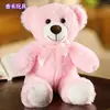 Oem Personalizado 35cm Lazo Niña Oso de Pelo Largo Regalo de Cumpleaños Muñeco de Peluche Juguete de Dibujos Animados Oso de Pelo Largo