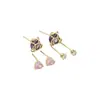 Aguja de plata S925 un juego de tres pares aretes de botón para mujer dormir sin quitarse oso amor pequeño aretes aretes de estudiante