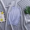 Camiseta sem costura de modal com losna para crianças, regata sem costura de verão fina para meninos e meninas, peça básica para usar por baixo