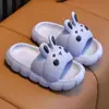 Pantuflas de conejo para niños y padres de dibujos animados para niñas, de verano para interior y exterior, antideslizantes, estilo nuevo, cómodas