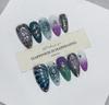 Nai Zi Unhas Vestíveis Puramente Feitas à Mão Novo Modelo Outono/Inverno B337 Totalmente Pintadas à Mão Esculpidas Estilo Francês Elegante Adesivos de Unha para Comércio Exterior