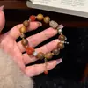 Pulsera de Madera de Águila de Círculo Único, Pulsera de Flujo de Goteo de Durazno Rojo del Sur, Joyería Vintage para Hombres y Mujeres, Cuentas de Oración, Cuentas Budistas para Manipular y Jugar
