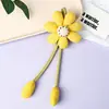 Tecido Estéreo Pingente Flor Eterna Flor de Cinco Pétalas Bolsa de Tricô Projetada à Mão Decoração de Roupa
