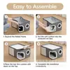 Cama para gatos más vendida de Amazon, cama rectangular plegable para gatos de interior con rascador, apta para todas las estaciones, venta al por mayor desde el fabricante