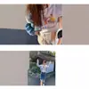 [em estoque] VC camiseta estampada de manga curta feminina primavera e verão novo estilo coreano versátil slim-fit curto top