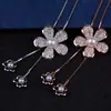 Cadena de Suéter de Moda Estilo Coreano Nueva para Otoño e Invierno Personalizada con Colgante de Flor y Perla y Collar con Borla para Mujer, Accesorio de Ropa Largo Versátil