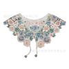 Bordado Hongkai Encaje Falso Cuello Falso Pétalos de Color Chal Hueco Bordado de Flor Morada Cuello de Camisa Decorativo Vintage