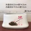 Macetas de Cerámica Directo de Fábrica para el Hogar Rectangulares de Gres Retro Chinas Macetas para Flores Adornos de Sala de Estar Macetas para Bonsái