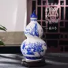 Bule de Vinho Vazio de Cerâmica Jingdezhen Garrafa de Vinho Cabaça 0,50kg 1,00kg 1,50kg 2,50kg 5,00kg Pote Selado Pote Doméstico para Armazenamento de Vinho