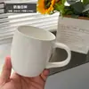 [pequeno defeito] pires de xícara de cerâmica solitário estilo ins xícara de café retrô cor sólida nórdica xícara de água doméstica