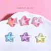 Nuevo Color Degradado con Brillo que Cambia de Color Estrella de Cinco Puntas Accesorios de Resina Creativos DIY Lindos Accesorios para el Cabello Parches Decorativos Venta al por Mayor