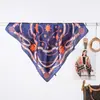 Bufanda de Satén de Seda con Estampado de Cachorro Fresco de Verano, Bufanda Cuadrada Versátil para Viaje, Bufanda Fina para Mujer al por Mayor