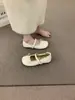 Primeiro Encontro Ji estilo menina doce sapatilhas de balé com laço 2026 Nova Coleção Primavera/Outono Sola Macia Confortável para os Pés Sapatilhas com Tira Única Femininas