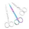 Tijeras para Recortar Cejas, Recortador de Vello de Cejas y Nariz, Tijeras de Belleza de Punta de Acero Inoxidable, Pestañas Postizas, Tijeras de Maquillaje, Tijeras de Belleza