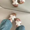 Sandalias de Mocasín Antideslizantes de Suela Gruesa Estilo Birkenstock de Retazos para Mujer, Verano 2026 Retro Casual para Uso Diario en Exteriores