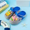 Pantuflas Nuevas para Niños Dibujos Animados Bob Esponja Pantalones Cuadrados Doble Color Combinación Total Zapatos de Agujeros Eva Suela Suave Antideslizante Sandalias de Dedo