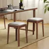 24 Taburetes Cuadrados, Nuevos Taburetes de Almacenamiento, Taburetes Acolchados Suaves que Ahorran Espacio, Taburetes de Comedor, Taburetes de Estudio para Sala de Estar, Taburetes Resistentes de Imitación Madera Maciza