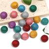 Cuentas acrílicas brillantes de 16 mm con lentejuelas láser, cuentas redondas de estrella, accesorios para bolígrafos, cadena para teléfono móvil