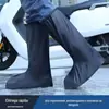 Cobre-sapatos Impermeáveis Cobre-sapatos Espessados Resistentes ao Desgaste Masculino e Feminino Cano Alto Tubo Longo Antiderrapante Ciclismo ao Ar Livre Proteção para os Pés Dia de Chuva Galochas Chuva Forte