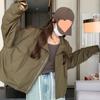 Abrigo Crock Verde Militar Americano Abrigo de Primavera y Otoño para Mujer 2025 Nuevo Chaqueta Rusa Corta Pequeña