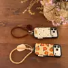 Popular Ins Floral Pequeno Veludo Maillard Adequado para Capa de Celular Apple 17Promax Bolsa Iphone16 15P