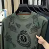Sudadera para Hombre Otoño Nuevo Estampado Camiseta de Manga Larga con Cuello Redondo para Hombre Tendencia de Moda Ropa para Hombre Top Camiseta Básica