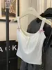Camisola de Chica Dulce y Atrevida con Lazo Verano Cómoda Ajustada Top Corto Exterior con Almohadilla en el Pecho