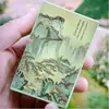 Nuevo estuche de cigarrillos luminoso estilo chino, pintura de paisajes de montañas y ríos, estuche de cigarrillos universal portátil antipresión