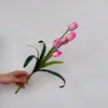 Ramo de Flores Artificiales Tulipán con Tacto Real Ramo Artificial de Novia Boda Ramo Artificial Flores Falsas Accesorios de Fotografía Coreanos Flor de Seda