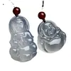 Colgante de Ágata Guanyin Buda Calabaza de Jade Blanco Collar con Cuerda Colgante para Hombres y Mujeres En Stock Venta al por Mayor