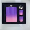 Venda Direta de Fábrica 8 oz Cantil de Couro para Vinho Conjunto de Cantil Russo de Aço Inoxidável