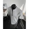 Camiseta de Verano Nueva Estilo Hong Kong para Hombre Moda Callejera Japonesa Europea Casual Personalidad Versátil Tallas Grandes Venta al por Mayor Transfronteriza