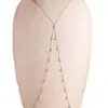 Joia Cruzada Europeia e Americana Sexy Pingente de Cristal Joia de Umbigo Cintura Corrente Corporal Corrente Corporal de Strass para Praia para Mulheres