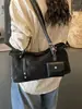 Bolso de hombro retro con acabado mate para mujer, nuevo estilo 2026, versátil para ir al trabajo, bolso bandolera de moda, bolso elegante para debajo del brazo, bolso baguette con un toque de alta gama