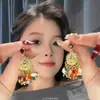 ¡Son los Pendientes Perfectos para Caras Cuadradas y Redondas! Pendientes Exagerados de Borla con Flores Que Son Particularmente Hermosos y Vivos