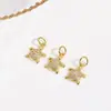 Moda Popular Chapado en Cobre 18K Hongo Caracola Tortuga Colgante Pequeño Pulsera Collar Pendientes Accesorios de Joyería DIY Producción