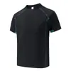 2026 Nueva Camiseta Deportiva Casual para Hombre al Aire Libre con Parches Bloques de Color Costuras Visibles Secado Rápido Cuello Redondo Manga Corta para Hombre