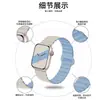 Atacado Adequado para Apple iWatch Pulseira de Relógio Magnética com Padrão Ondulado Pulseira Magnética Única de Silicone Pulseira Loop S10