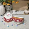 Fabricante Atacadista de Tigelas Cerâmicas Domésticas Tigelas de Arroz 4,5 polegadas Anti-Queda Ecológicas Esmaltadas Auspiciosas Tigelas Pequenas em Estoque