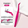 Pinça de Pena Dourada Pinça para Cílios Sem Cola Pinça de Aço Inoxidável Beauty Expert Pinça para Cílios Postiços Revestimento Antiaderente Curvador de Cílios