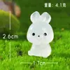 Animales Lindos con Luz Nocturna en Miniatura, Mini Osos y Conejos, Figuras Adorables, Adornos de Escritorio y Coche, Manualidades de Resina
