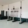 Rede de badminton interna para escolas, rede de vôlei padrão portátil externa, postes de vôlei multipropósito de aço inoxidável