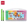 Canetas de Aquarela Deli 24 Cores 12 Cores 36 Cores Estudante de Jardim de Infância Arte Desenho à Mão Canetas Coloridas Laváveis Grande Capacidade