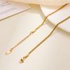 Acero Inoxidable Acero de Titanio Collar Pulsera Collar Chapado en Oro Cadena Fina Cadena Lisa Collar Transfronterizo Joyería Cruz Cadena en Forma de O Hueso de Serpiente
