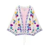 Fabricante transfronterizo de ropa para mujer al por mayor 2026 AliExpress Diseño de moda europeo y americano cárdigan bordado floral chaqueta versátil