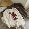 Camiseta base práctica y elegante de otoño para bebés niños y niñas, top de camiseta suave de manga larga con estampado estilo coreano