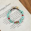 Diseño Nicho Retro Nepalés Método Antiguo Cuentas de Cobre Pulsera Femenina Estilo Xizang Estilo Étnico Distintivo Simple Tejido Pulsera Azul