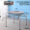 304 Aço Inoxidável Extra Espesso Dobrável Mesa Giratória para Comer em Casa Mesa Dobrável Barraca de Comida Banquete Mesa Redonda Mesa de Jantar